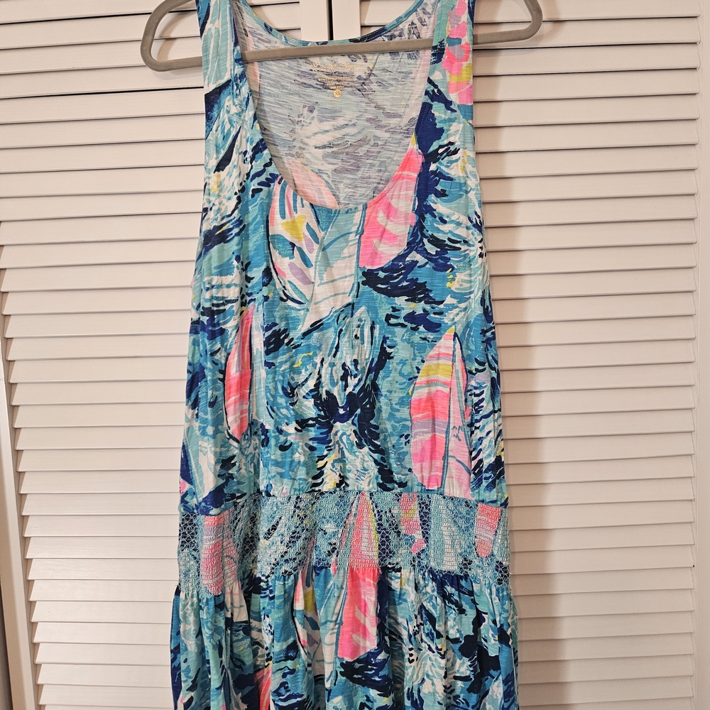 Lilly Pulitzer Blue and Pink Mini Dress